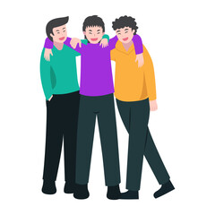Fototapeta premium Boy Friendship Character Illustration