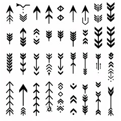 Fototapeta premium Arrows big black set icons, arrow icon, modern simple arrows, arrow vector collection cursor.illustration