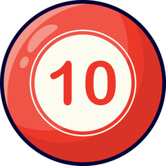 Bingo Lottery Ball Illustration