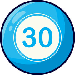 Bingo Lottery Ball Illustration