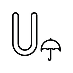 U icon vector icon