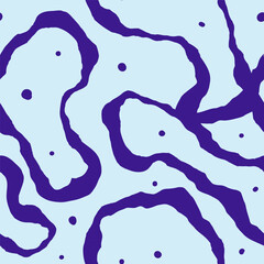 Seamless abstract pattern with squiggles and scribbles. Weaved curved lines. Chaotic ink scribbles decorative texture. Messy doodles, wavy and curly lines.