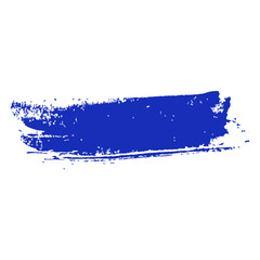 Ultramarine blue ink paint brush stroke