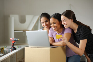 Three roommates buying online renovating house