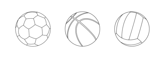 Vector linear image of a sports ball.