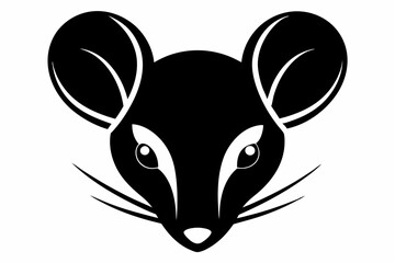 Mouse head silhouette vector illustration 