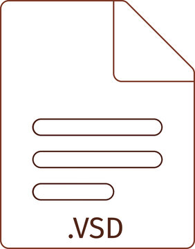 VSD black empty outline doc icon