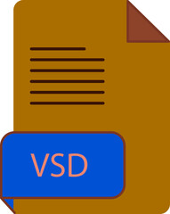 VSD file extension icon rounded lines and crisp corners