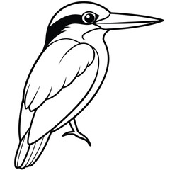 Silhouette Kingfisher Bird Vector 