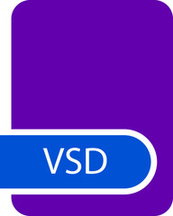 VSD File format icon with contour