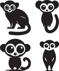 loris silhouette, loris icon, loris vector, 