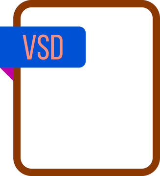 VSD File rectangular icon