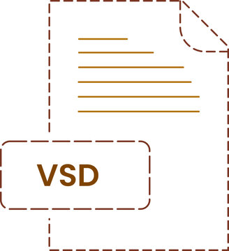 VSD icon black rounded dashed outline