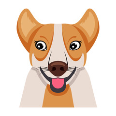 Flat style vector of welsh corgi 

