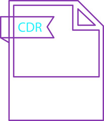 CDR File format icon black outline