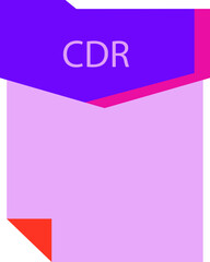 CDR File format minimal icon