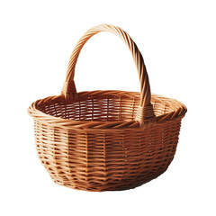 Basket Bean sprouts in basket isolated on transparent background
