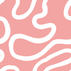 Seamless abstract pattern with squiggles and scribbles. Weaved curved lines. Chaotic ink scribbles decorative texture. Messy doodles, wavy and curly lines.