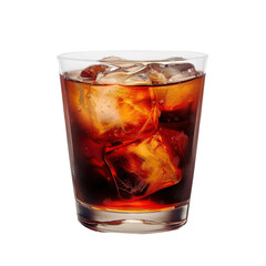 Classic Americano Cocktail with Ice Cubes on Transparent Background - Perfect for Cocktail Lovers and Drink Enthusiasts