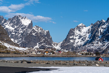 Fototapeta premium view of reine village lofoten norway