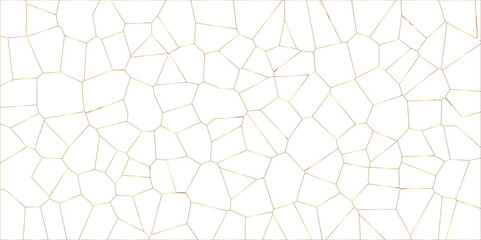 Abstract white paper cut shadows background realistic crumpled paper decoration textured with multi tiles mosaic seamless pattern. Quartz cream white Broken Stained Glass.3d shapes.