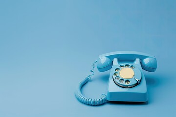 Vintage Blue Rotary Telephone