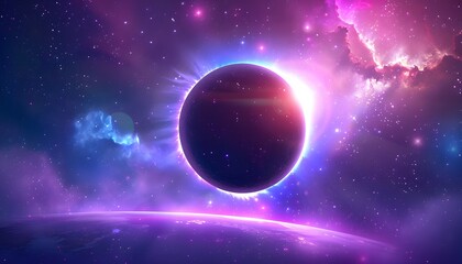 Obraz premium purple planet