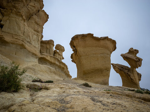 Las Gredas de Bolnuevo, erozed rock formation, Spain