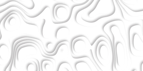 Abstract design with black and white abstract papercut and multi-layer cutout geometric pattern on vector Topographic canyon geometric map relief texture with curved layers beautiful design.