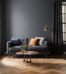 The room features a minimalist design with a modern aesthetic.