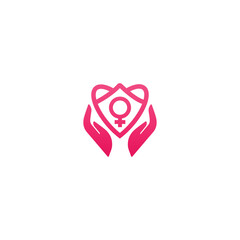 heart women organization non profit organization care insurance abstract vector logo design