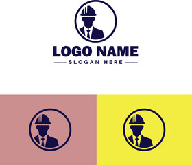 Engineering firm icon Engineering company Engineering practice Engineering consultancy flat logo sign symbol editable vector