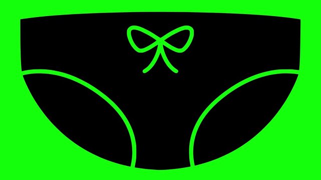underpants illustration video animation boxer fashion underwear silhouette male logo shorts icon textile clothes garment apparel underclothes panties clothing outline wear pants trunks for green scree