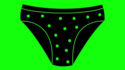 underpants illustration video animation boxer fashion underwear silhouette male logo shorts icon textile clothes garment apparel underclothes panties clothing outline wear pants trunks for green scree