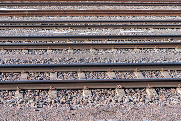 railway at kiruna station sweden