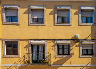 Old windows typical of Portuguese colonial buildings