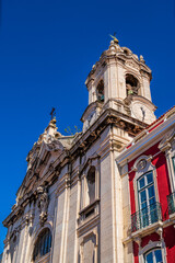 Obraz premium Facade of the Church of St Francis of Paola, built in 1753 to the Catholic Order of Minima, in Lisbon, Portugal