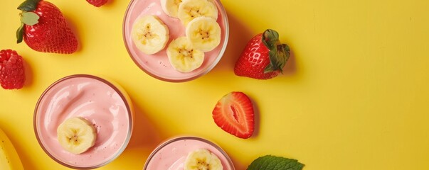 fruits with yogurt.