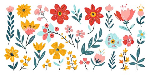 Collection of Hand-Drawn Floral Illustrations