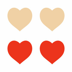 Heart shape nipple covers vector cartoon illustration isolated on a white background.