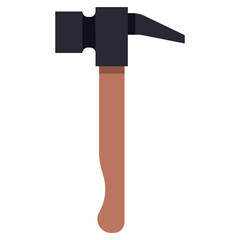 Carpenter hammer vector cartoon illustration isolated on a white background.