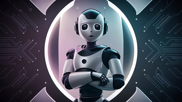 Modern AI robot assistent