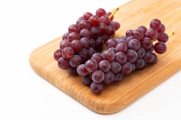 白背景にぶどう