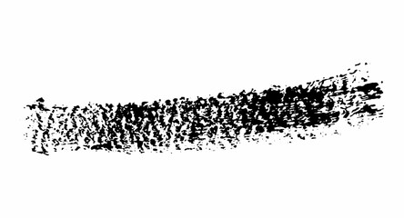 Dark ink paint vector brush strokes. Thick dirty distress texture. Grunge rough paint brushes. touch material, dirty splash, handwritten texture simple stripes.