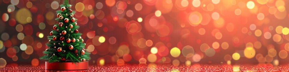 Obraz premium christmas tree with blurred background.