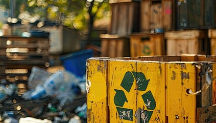 Eco-Friendly Recycling Container in Nature