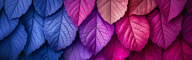 Fototapeta premium Grunge gold leaves branch on blue, teal, purple textured background. Red colors nature plant art backdrop. Autumn, fall orange leaf macro photography. Floral web mobile banner by Vita