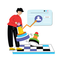 Try this perfect flat illustration of strategy