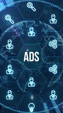 Programmatic Advertising concept.Business, Technology, Internet and network concept.