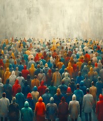 Fototapeta premium a group of people in different colors.